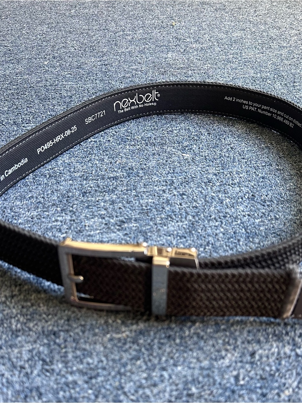 Men's Nexbelt Braided Ratchet Belt -See Description and Pictures  Cut to 34